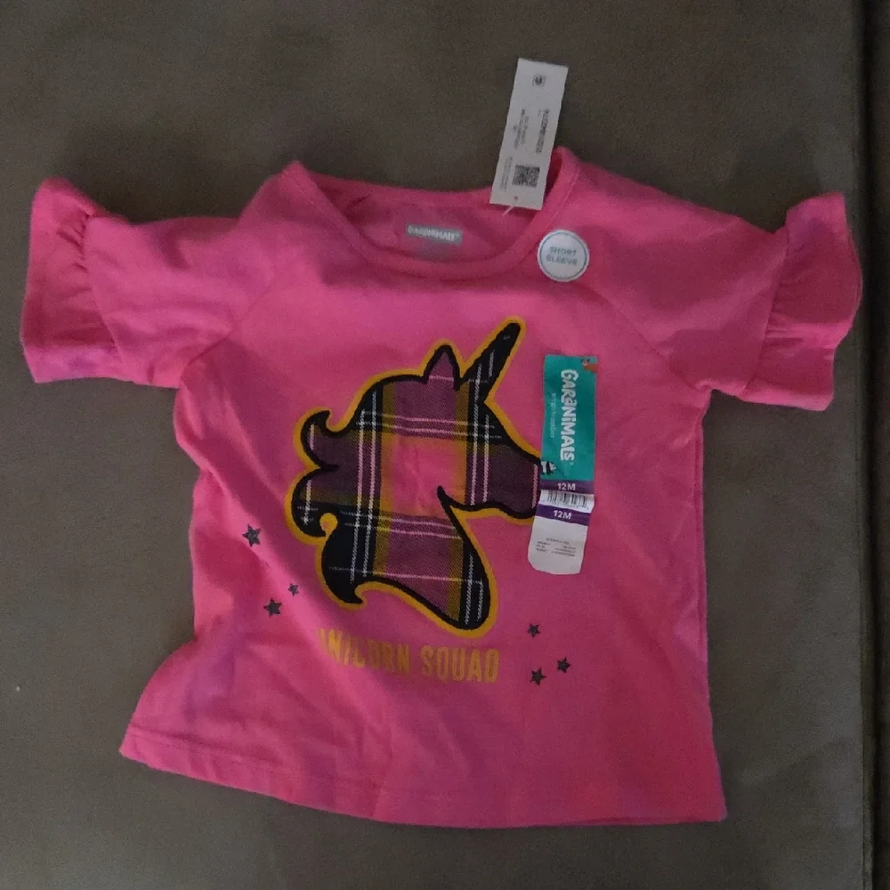 The Children's Place Pink Unicorn Squad Tee